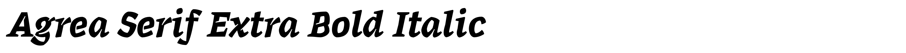 Agrea Serif Extra Bold Italic